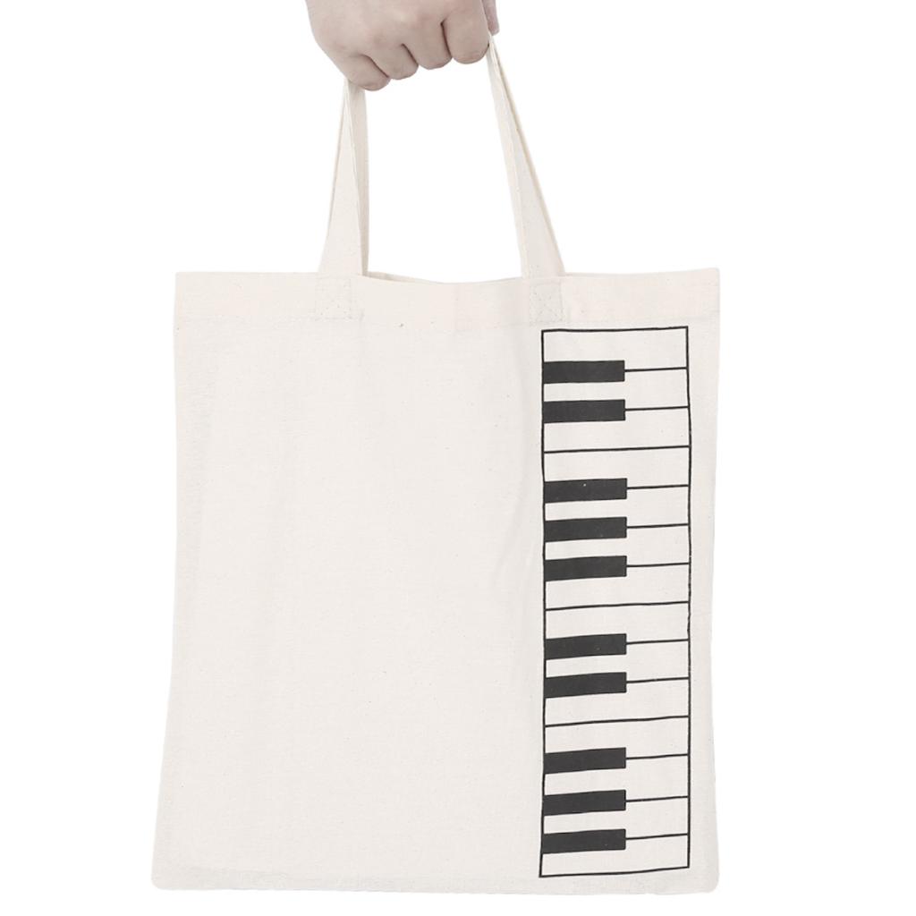 Musical Instrument Shop - Muziekinstrumententassen Stijlvolle Katoenen Pianotoetsen Handtas Draagtas