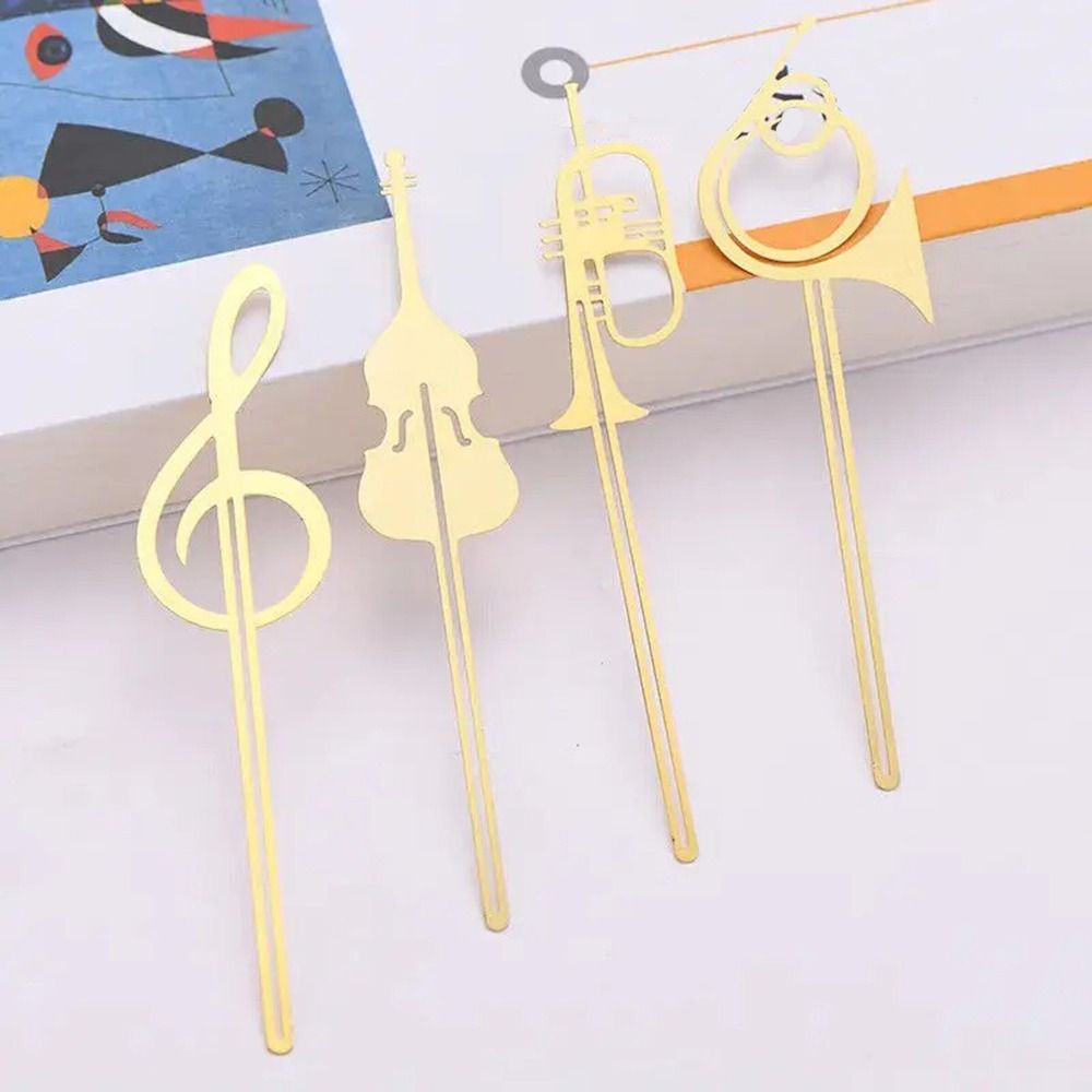 Musical Instrument Book - Duurzame gouden muzieknoot Muziekinstrumenten Bladwijzer Metaal