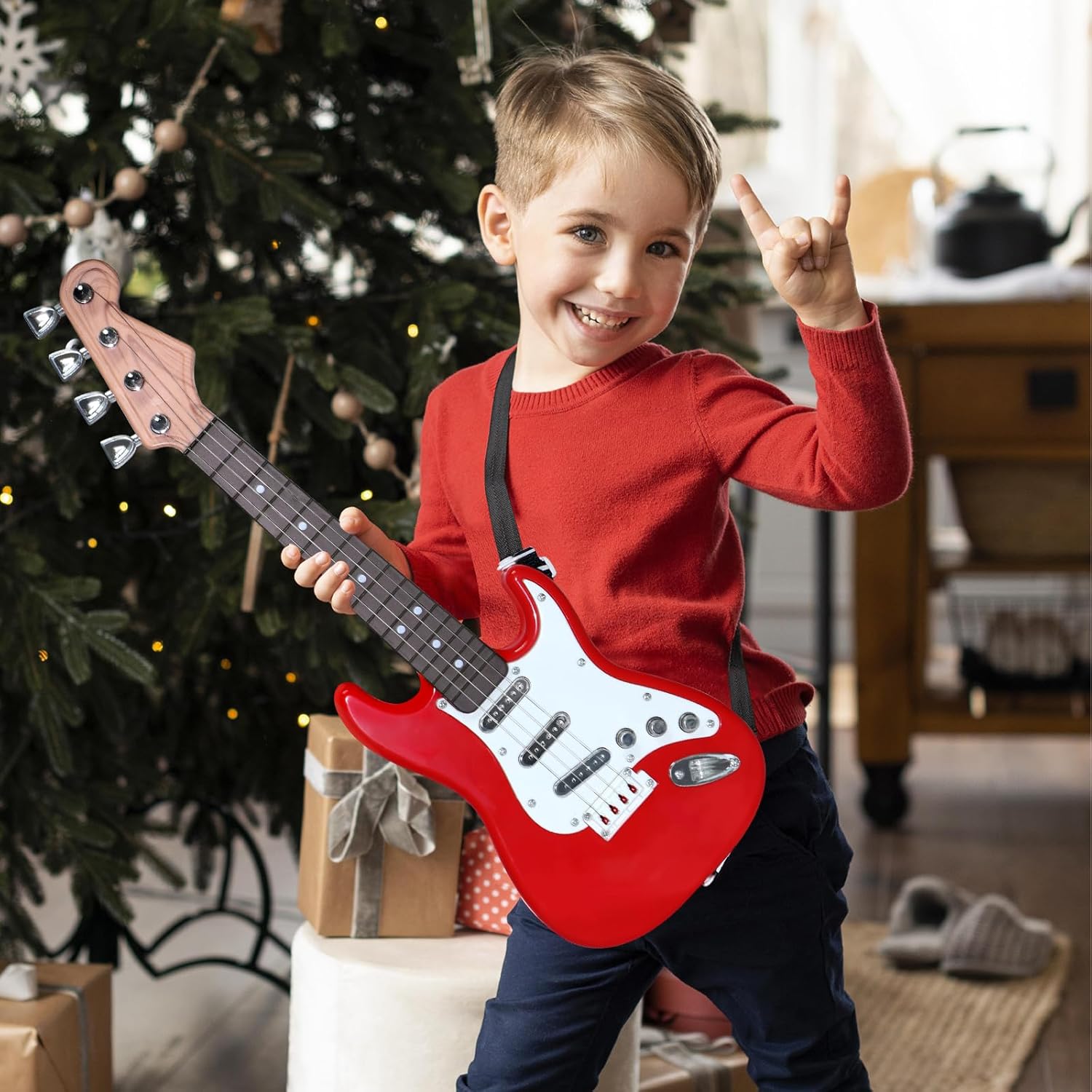 Musical Instrument Harmonium - Elektrisch gitaarspeelgoed voor kinderen - 4-snarig
