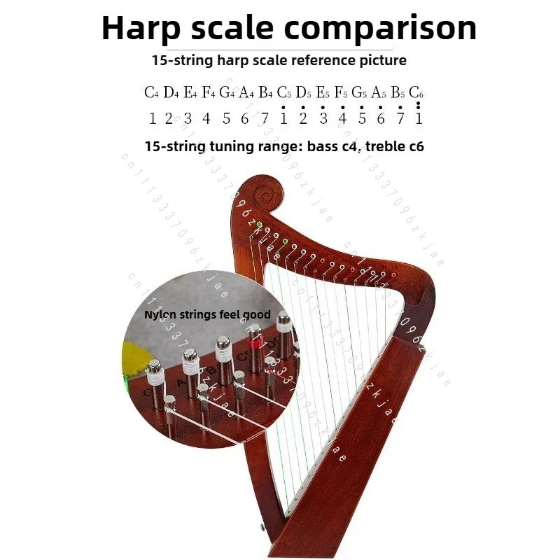 Handgemaakte 15-toon harp gelu - Musical Instrument Harp recensie en prijs