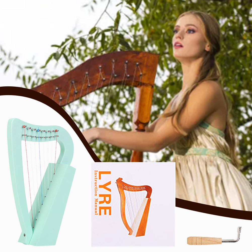 8-snarige lierharp massief hou - Musical Instrument Harp recensie en prijs