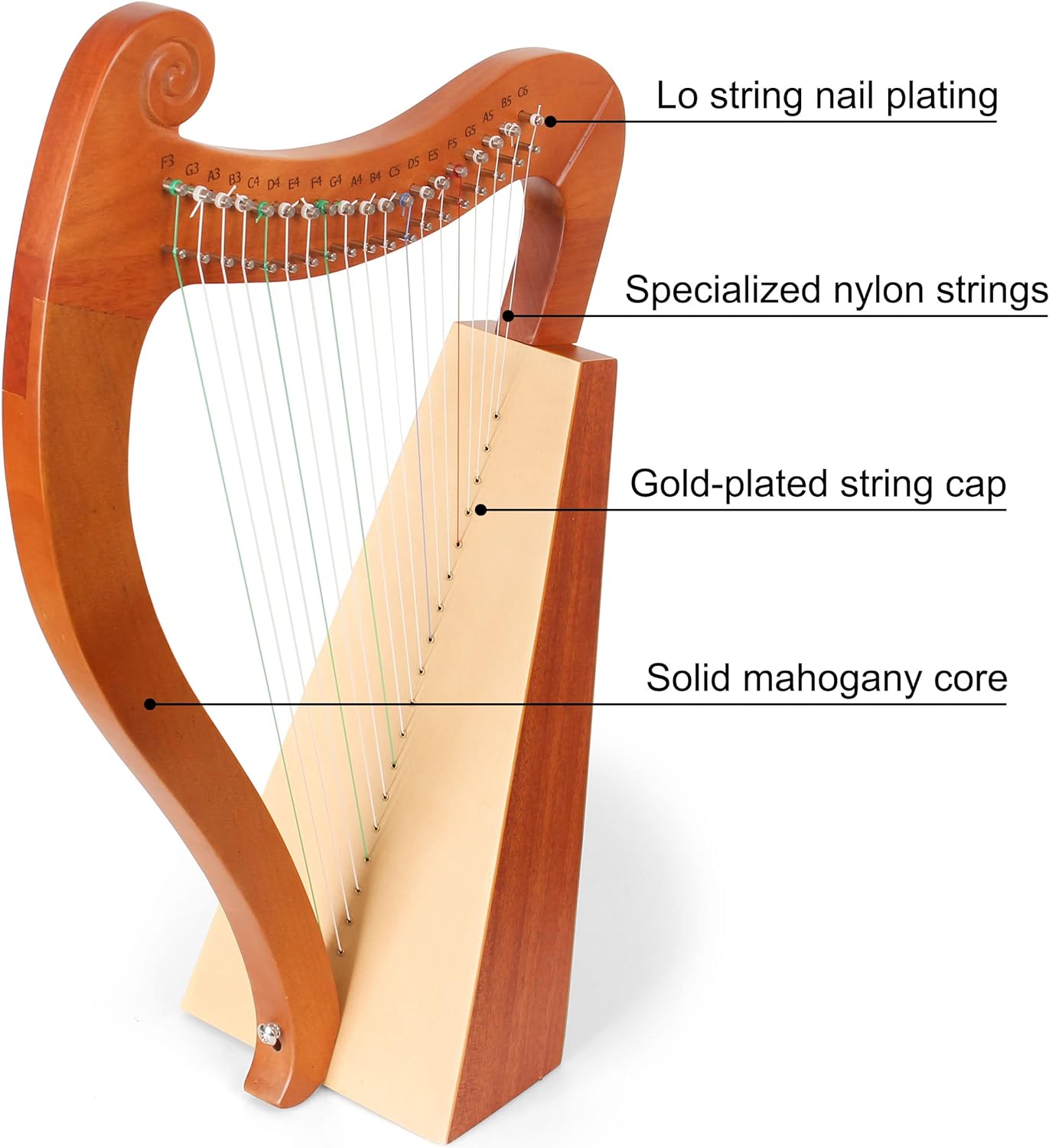 15 19-snarige mini-harp lierpi - Musical Instrument Harp recensie en prijs